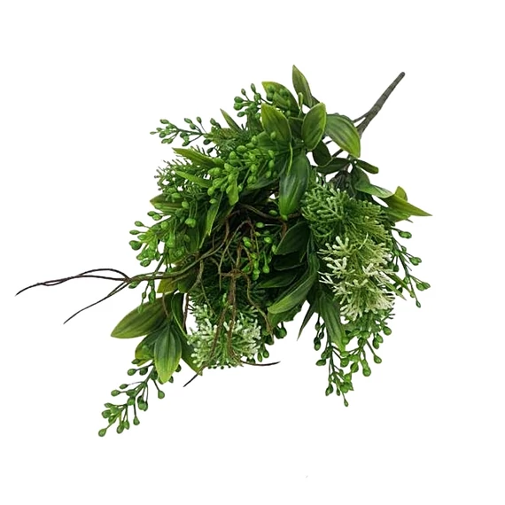 Fehér végű műzöld, mérete: kb. 40 cm