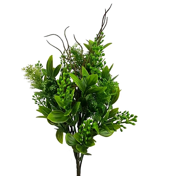 Fehér végű műzöld, mérete: kb. 40 cm