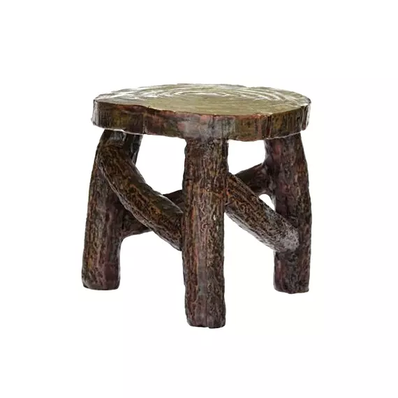 Barna fautánzatú tündérkert asztal, mérete: 59x59x55 mm