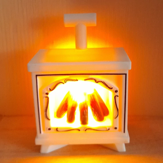 Ledes kandalló, fehér. Mérete: 5x7x3 cm