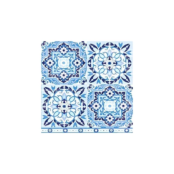 Szalvéta Tiles Blue