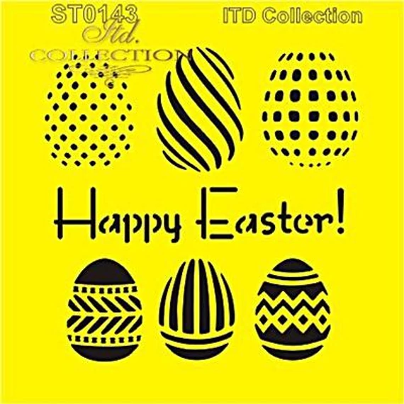 Stencil, happy Easter