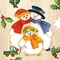 Szalvéta Snowman family