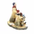 Téli falu figura - hölgy szánkóval. Magassága: kb. 6 cm